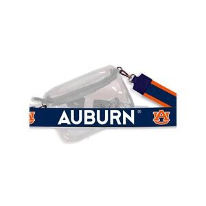 NEW DESDEN women's hailey clear sling logo bag in auburn